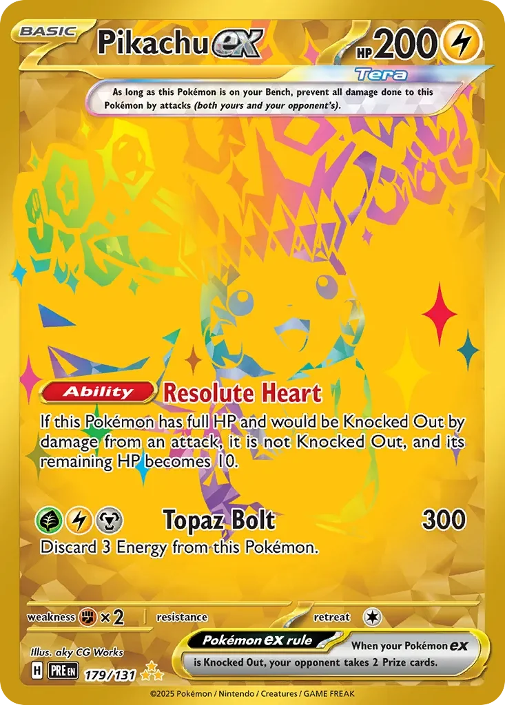 Pikachu ex 「PRE 179/131」「EN」