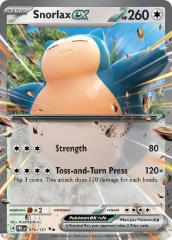 Snorlax ex #076/131 · Pokémon