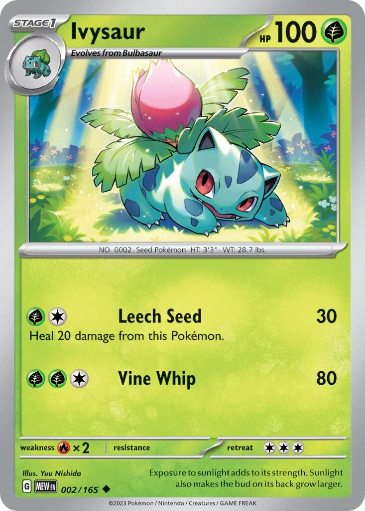 Ivysaur 「MEW 002/165」「EN」