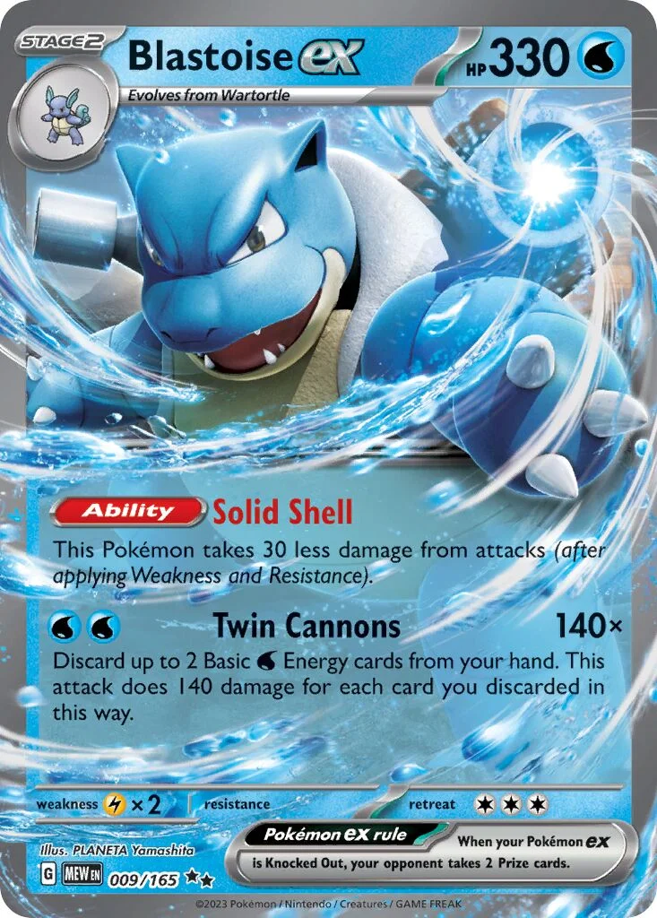 Blastoise ex 「MEW 009/165」「EN」
