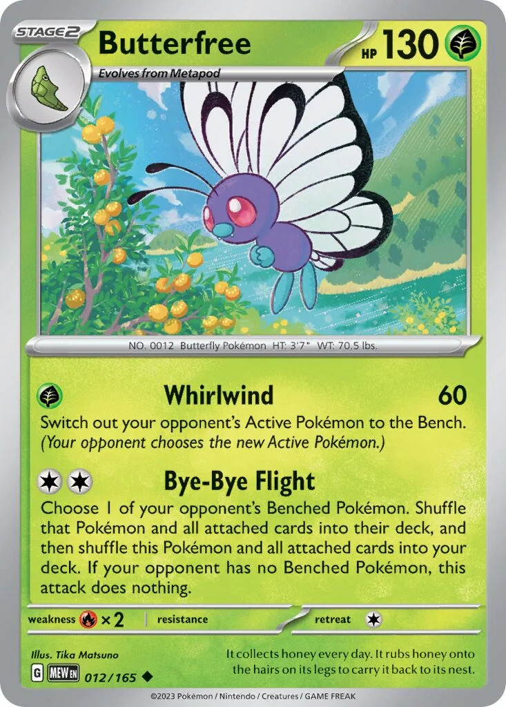 Butterfree 「MEW 012/165」「EN」