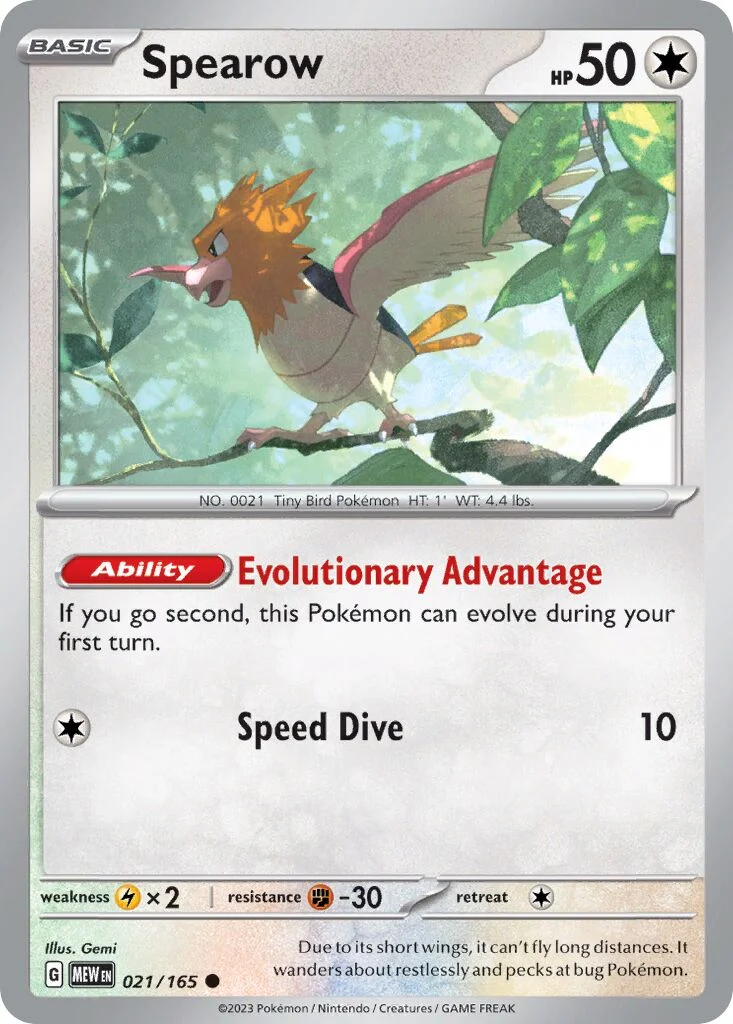 Spearow 「MEW 021/165」「EN」
