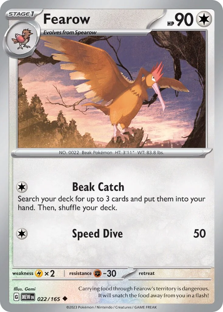 Fearow 「MEW 022/165」「EN」