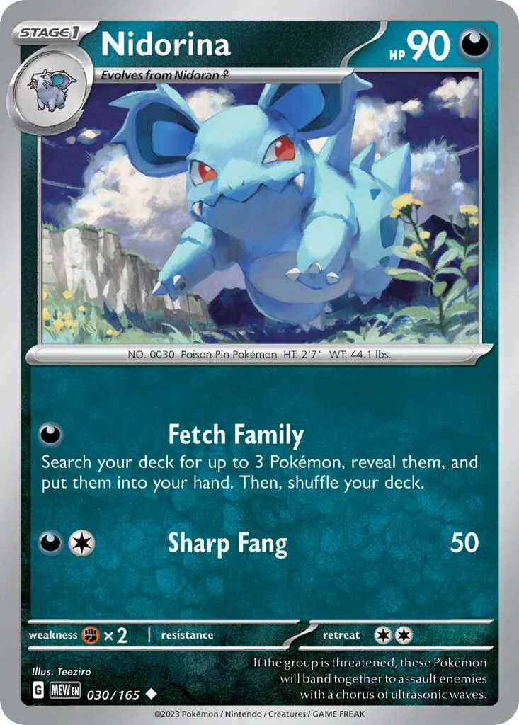 Nidorina 「MEW 030/165」「EN」