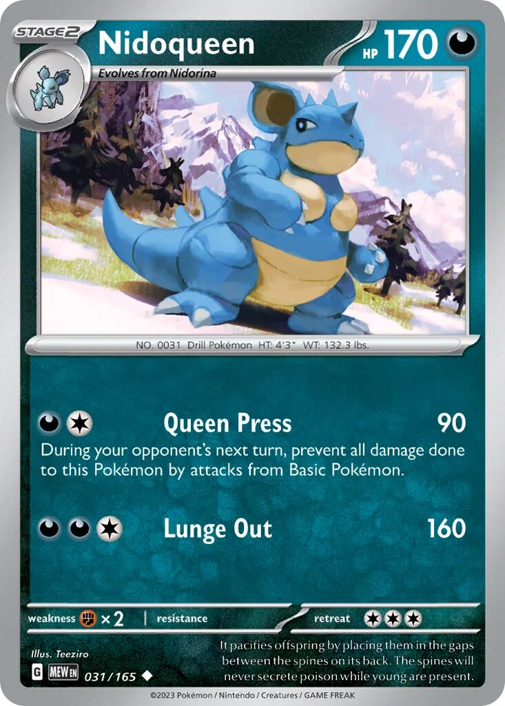 Nidoqueen 「MEW 031/165」「EN」