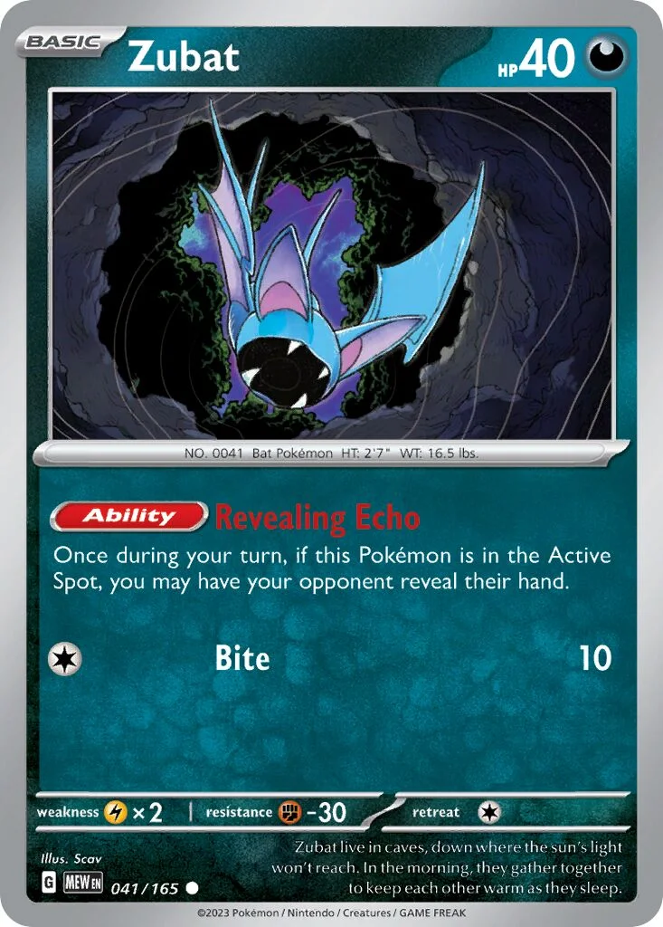 Zubat 「MEW 041/165」「EN」
