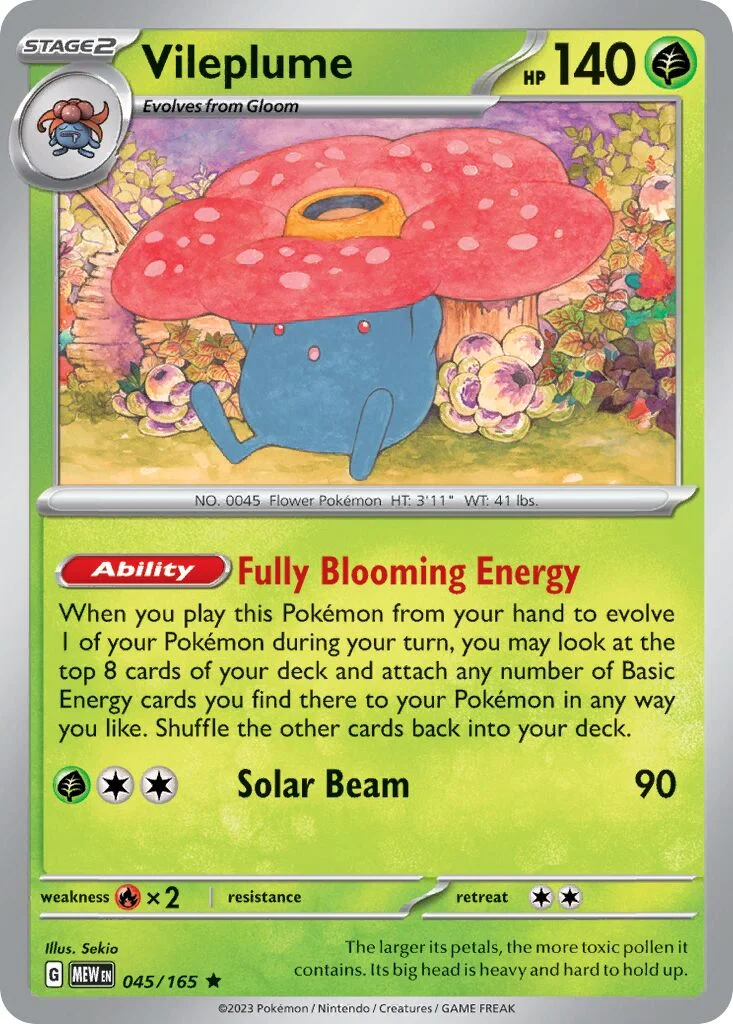 Vileplume 「MEW 045/165」「EN」