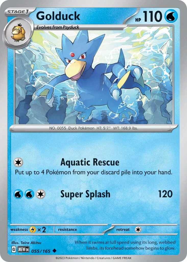 Golduck 「MEW 055/165」「EN」