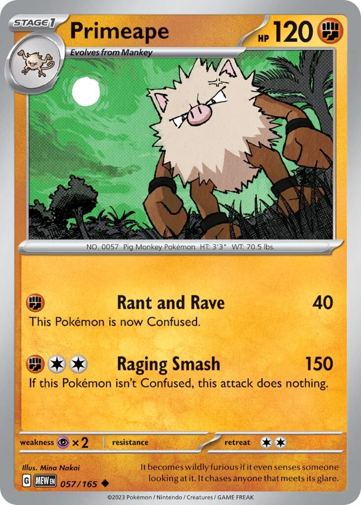 Primeape 「MEW 057/165」「EN」