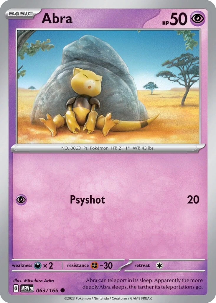 Abra 「MEW 063/165」「EN」
