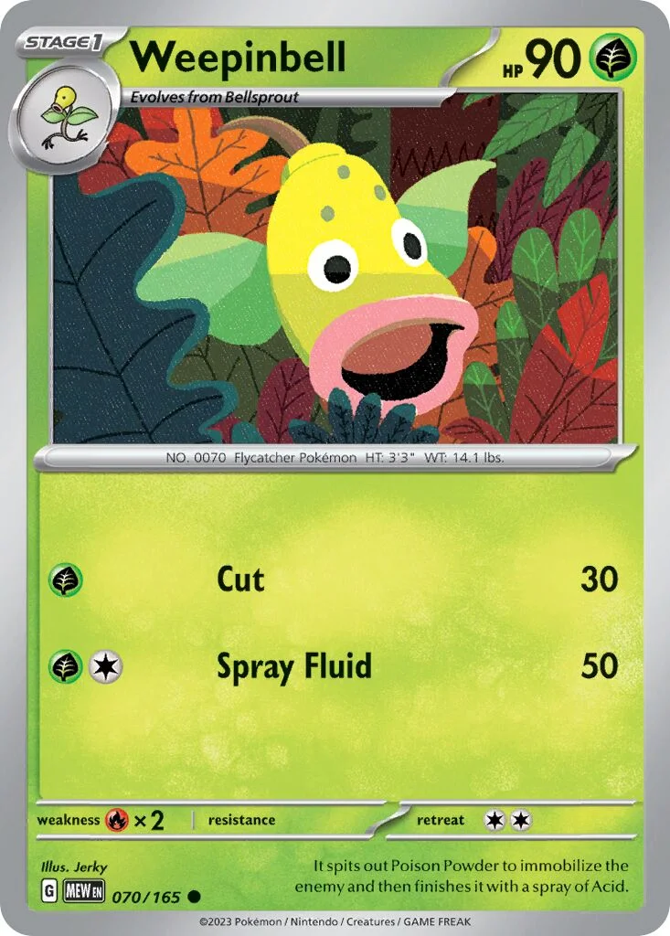 Weepinbell 「MEW 070/165」「EN」