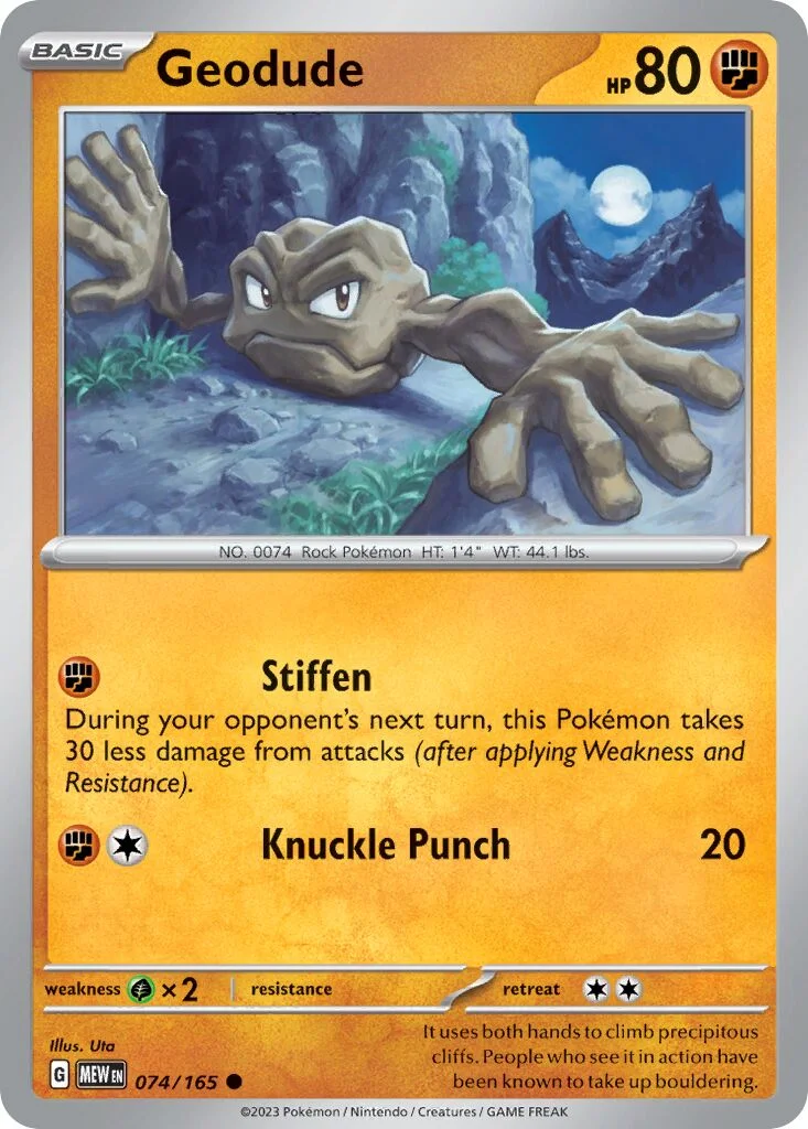 Geodude 「MEW 074/165」「EN」