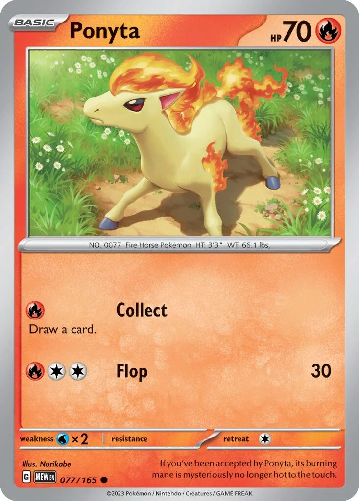 Ponyta 「MEW 077/165」「EN」