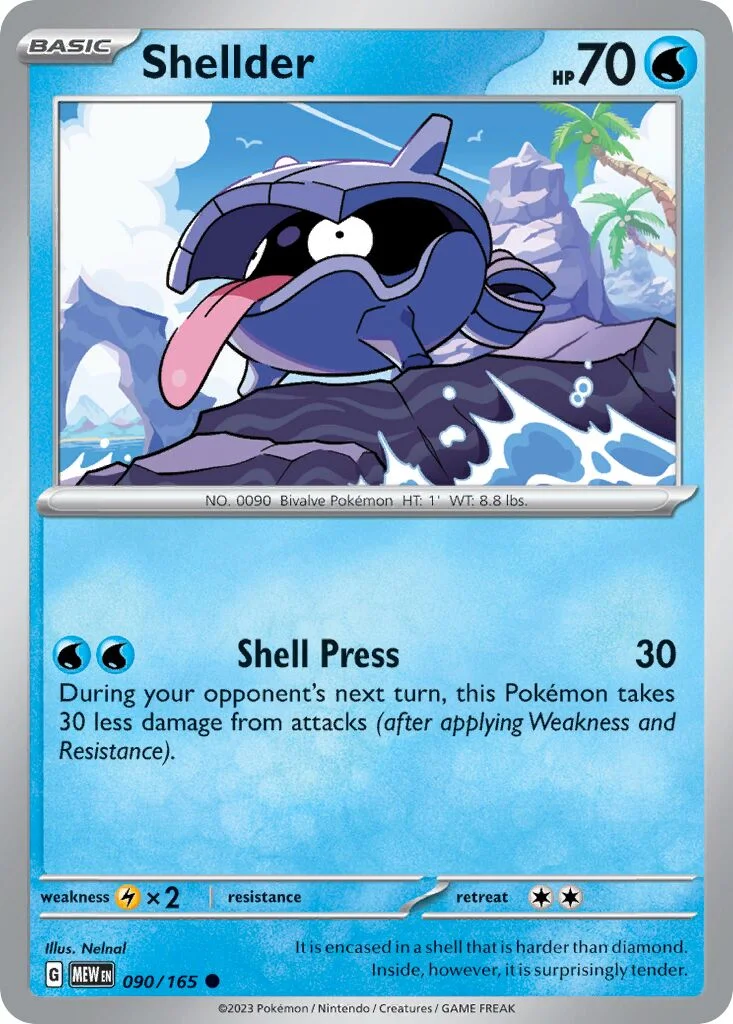 Shellder 「MEW 090/165」「EN」