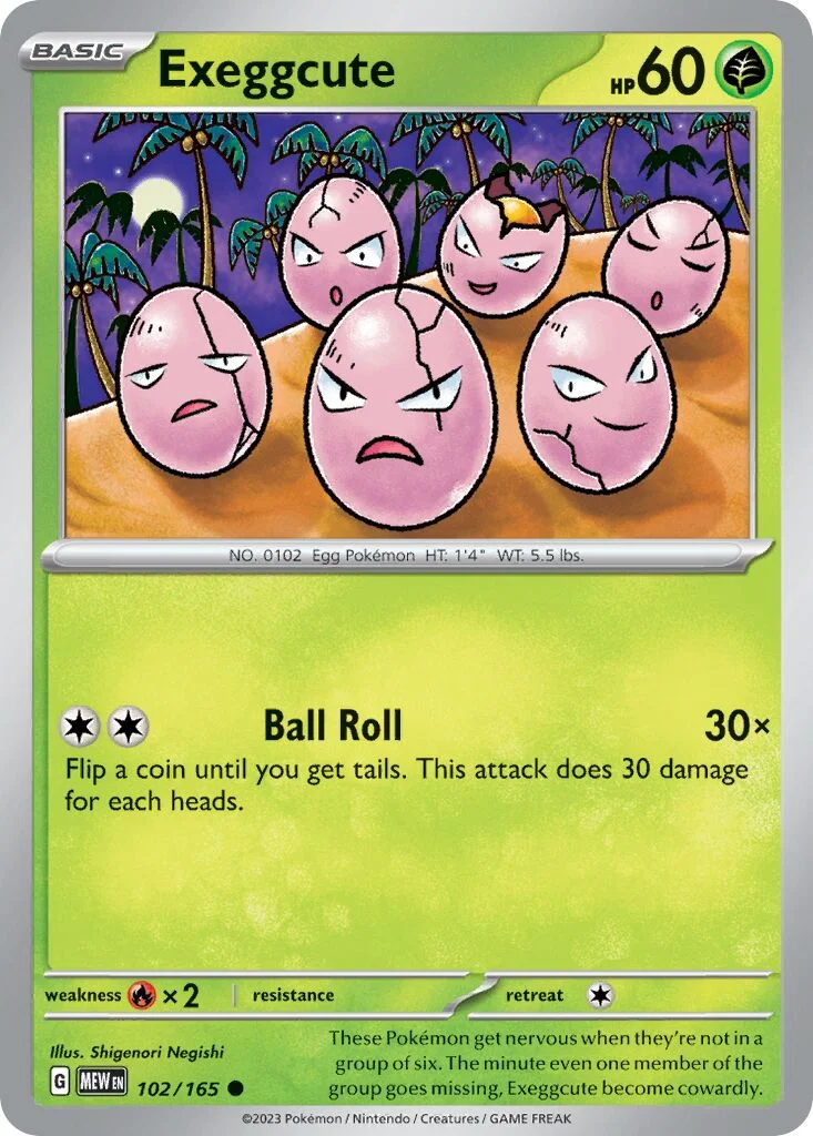 Exeggcute 「MEW 102/165」「EN」