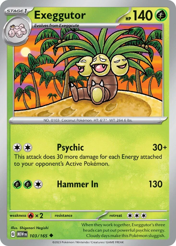 Exeggutor 「MEW 103/165」「EN」