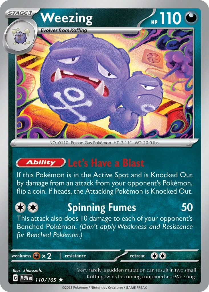 Weezing 「MEW 110/165」「EN」