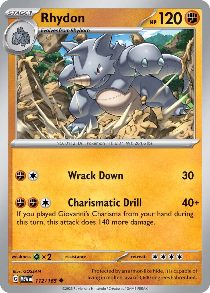 Rhydon 「MEW 112/165」「EN」
