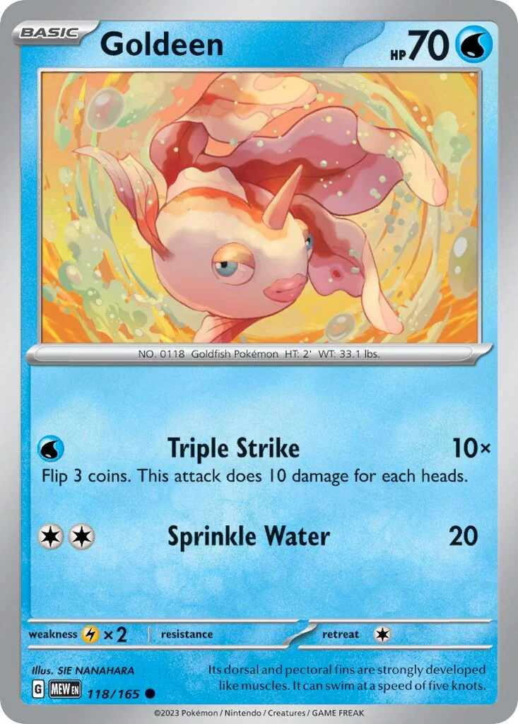 Goldeen 「MEW 118/165」「EN」