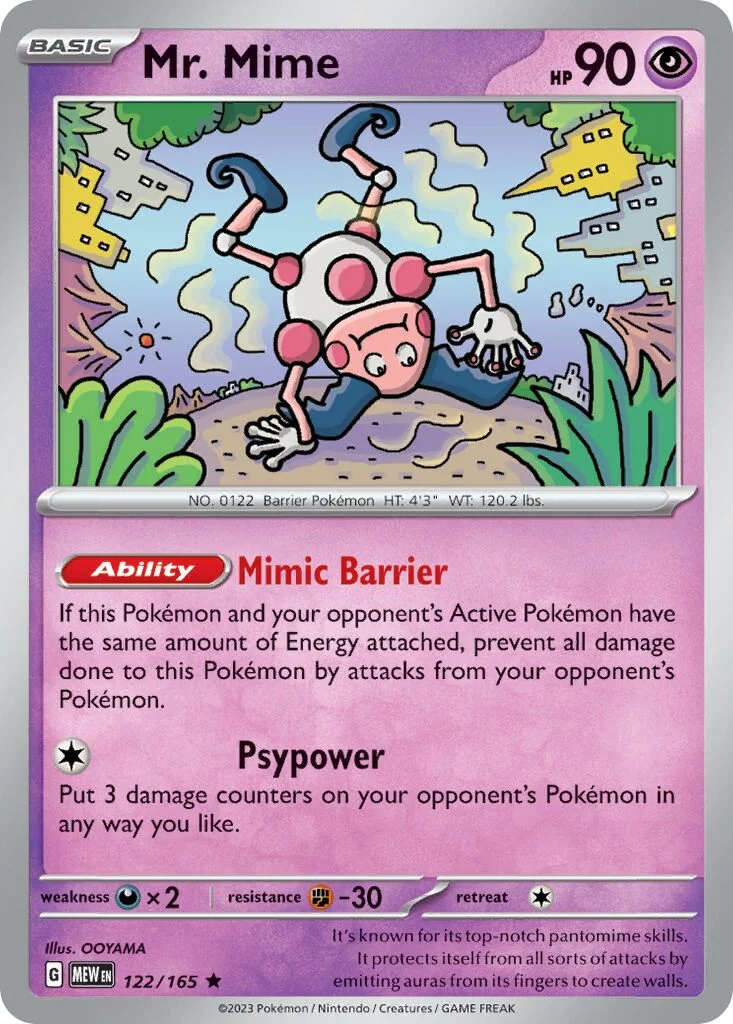 Mr. Mime 「MEW 122/165」「EN」