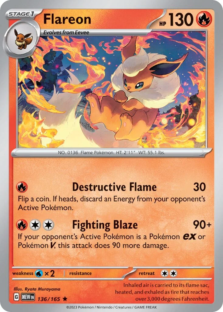 Flareon 「MEW 136/165」「EN」