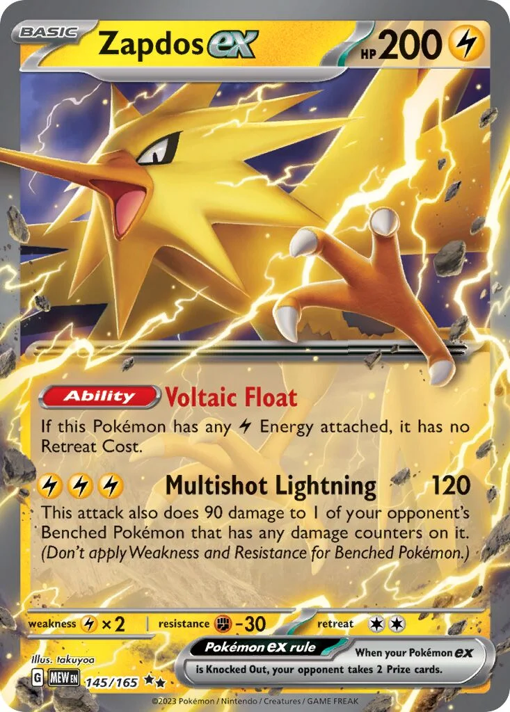 Zapdos ex 「MEW 145/165」「EN」