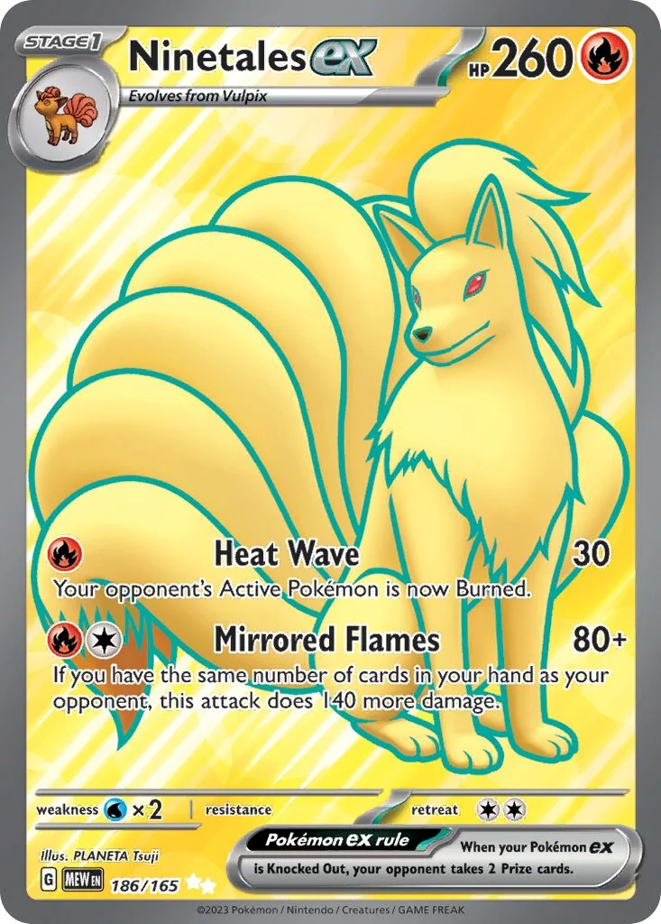 Ninetales ex 「MEW 186/165」「EN」