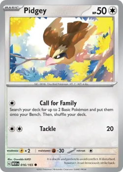 Pidgey #016/165 · Pokémon