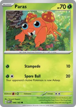 Paras #046/165 · Pokémon