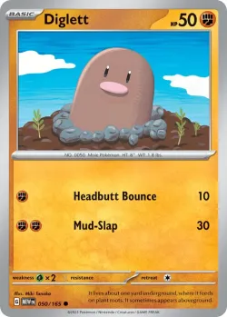 Diglett #050/165 · Pokémon