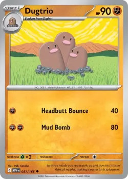 Dugtrio #051/165 · Pokémon