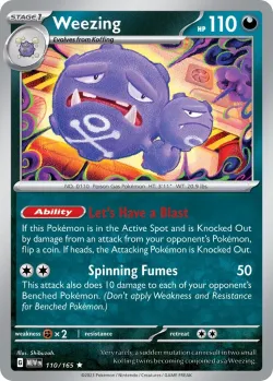 Weezing #110/165 · Pokémon