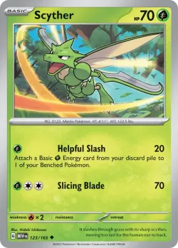Scyther #123/165 · Pokémon