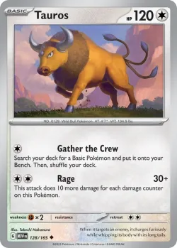 Tauros #128/165 · Pokémon