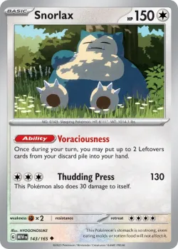 Snorlax #143/165 · Pokémon