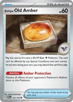 Antique Old Amber #154/165 · Pokémon