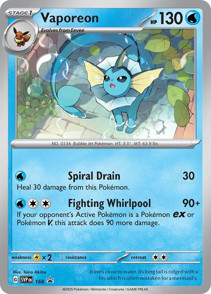 Vaporeon 「SVP 168」「EN」