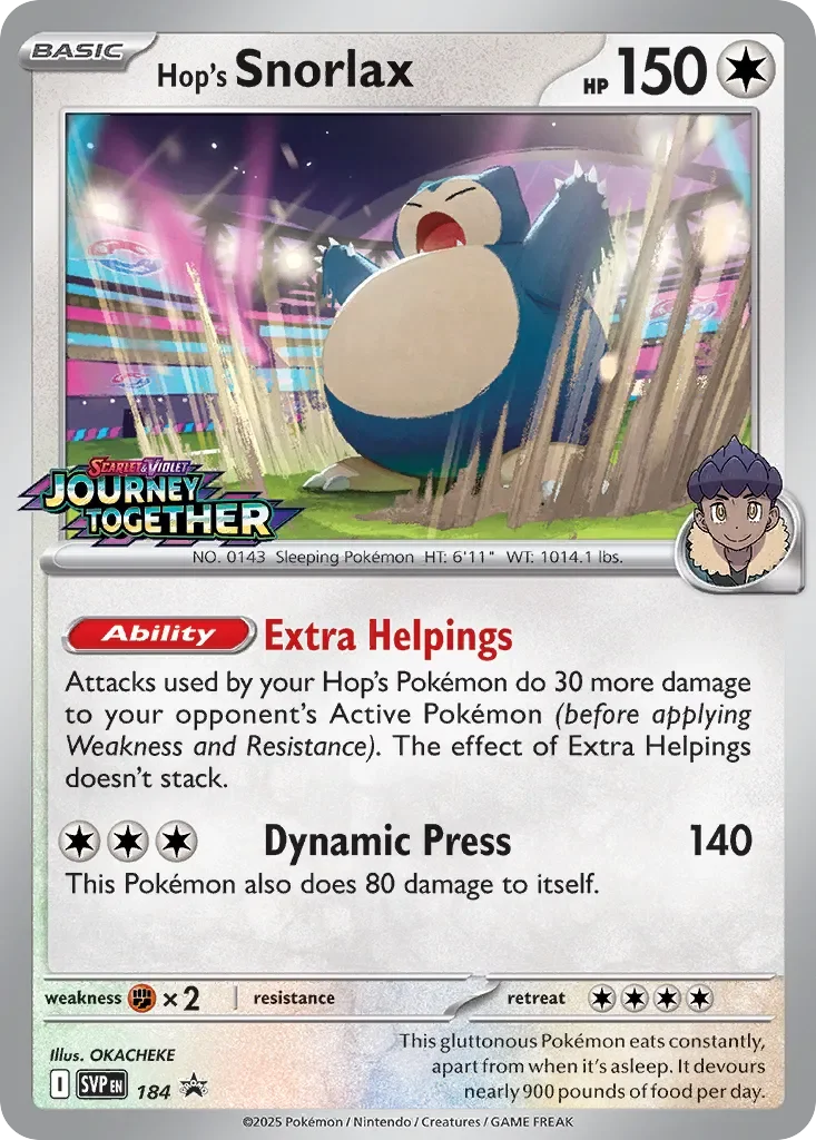 Hop's Snorlax 「SVP 184」「EN」