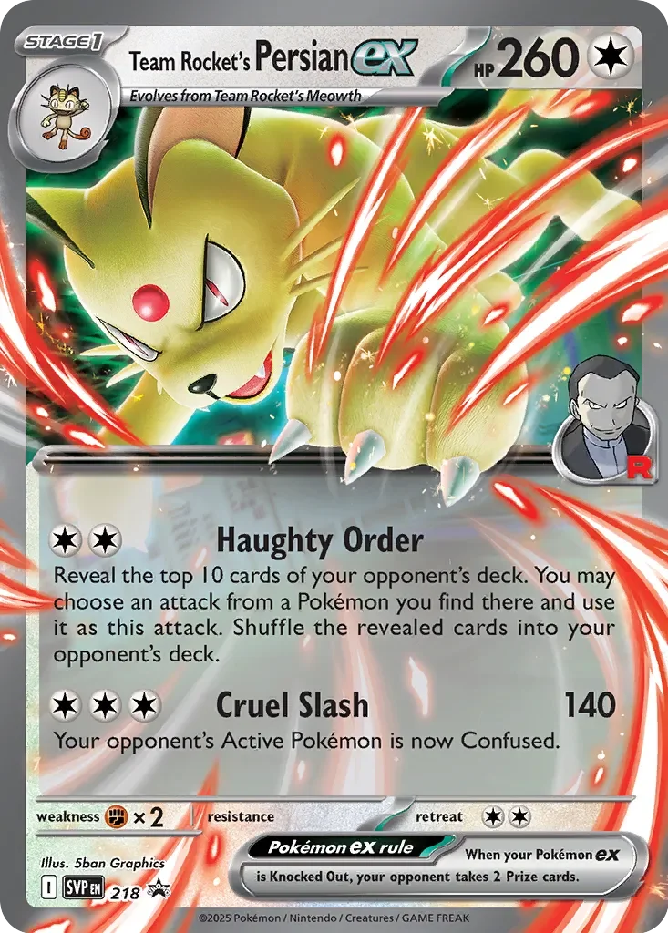 Team Rocket's Persian ex 「SVP 218」「EN」
