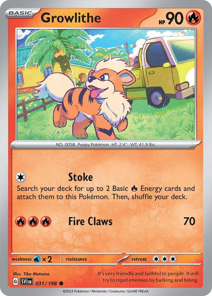 Growlithe 「SVI 031/198」「EN」