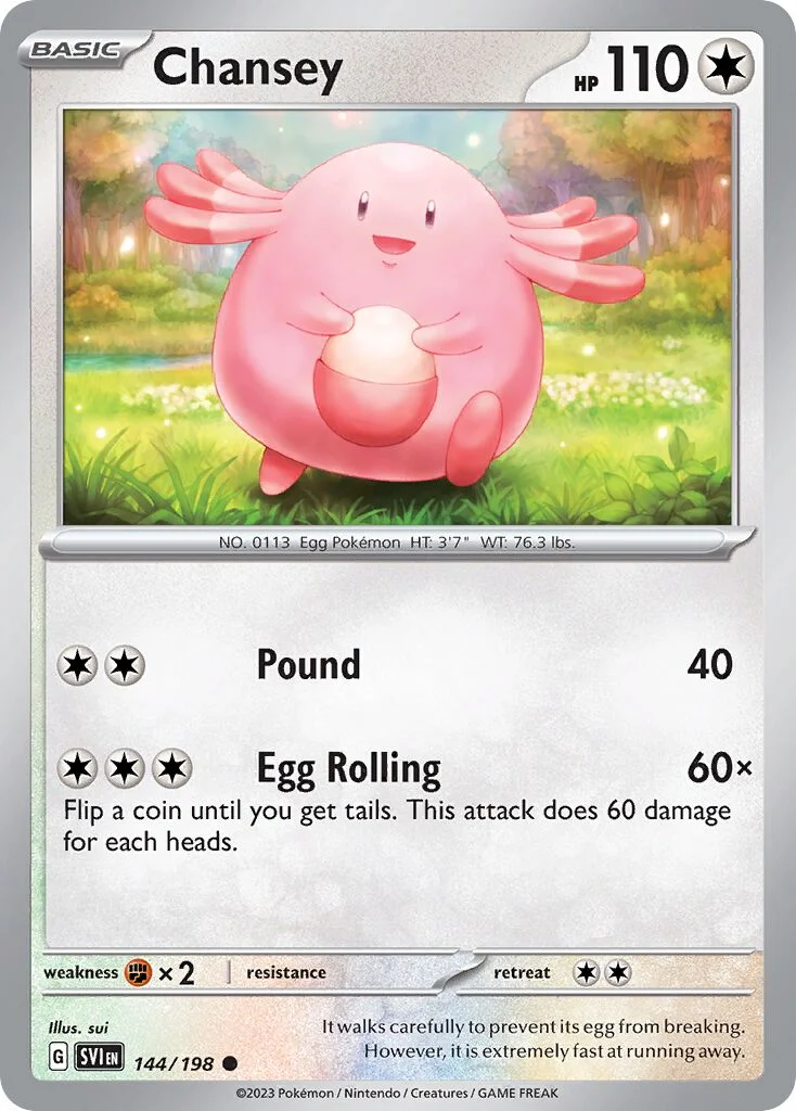 Chansey 「SVI 144/198」「EN」