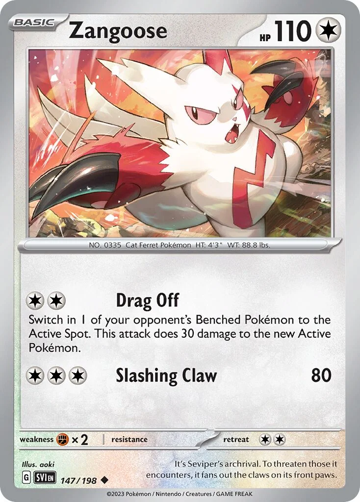 Zangoose 「SVI 147/198」「EN」
