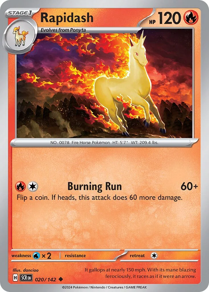 Rapidash 「SCR 020/142」「EN」