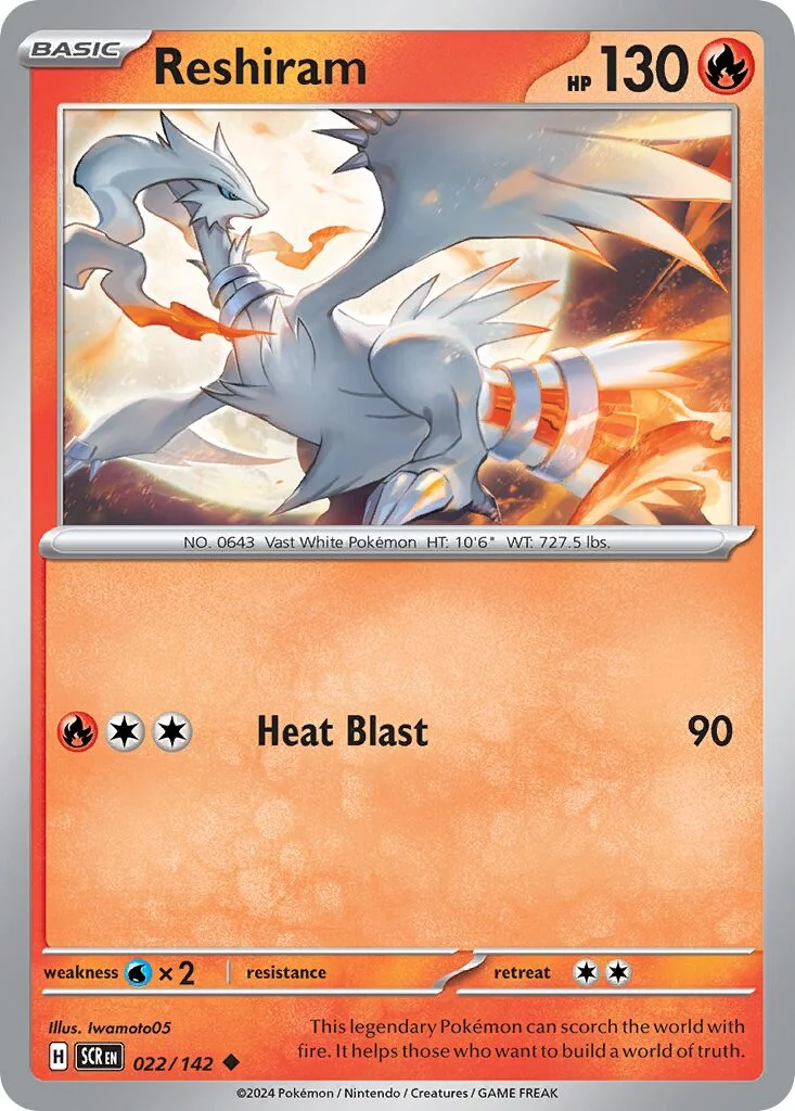 Reshiram 「SCR 022/142」「EN」