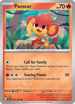 Pansear #021/142 · Pokémon