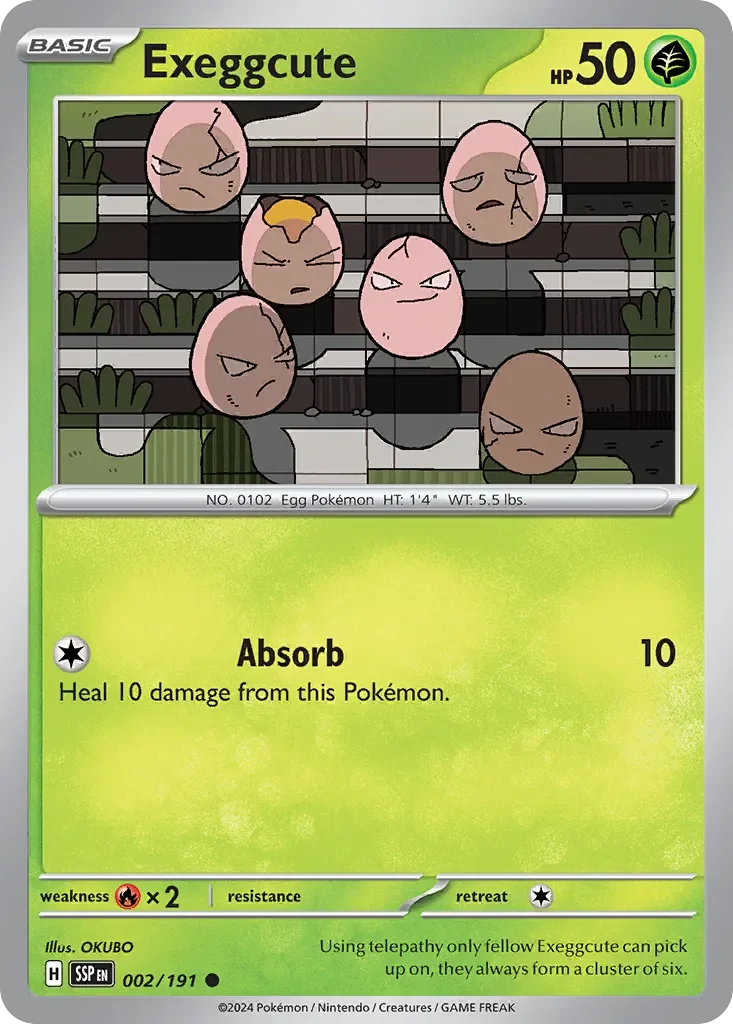 Exeggcute 「SSP 002/191」「EN」