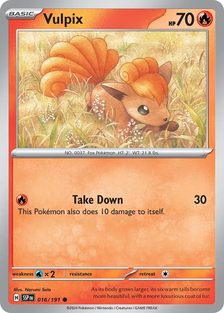 Vulpix 「SSP 016/191」「EN」
