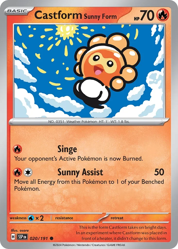 Castform Sunny Form 「SSP 020/191」「EN」