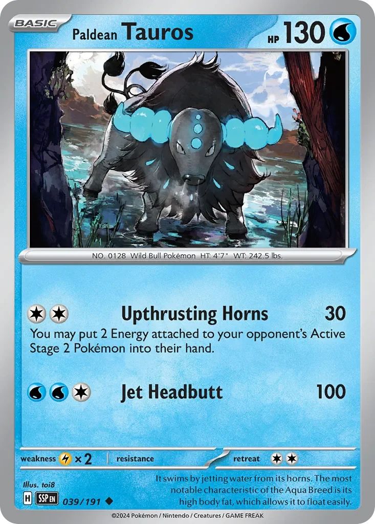 Paldean Tauros 「SSP 039/191」「EN」