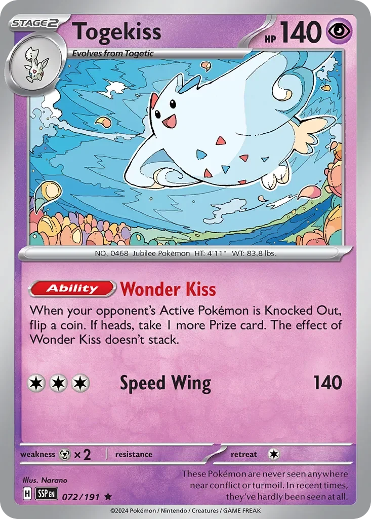 Togekiss 「SSP 072/191」「EN」